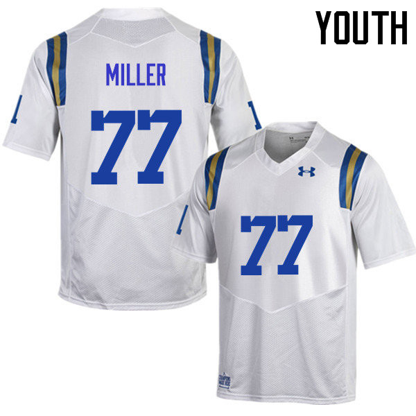 Youth #77 Kolton Miller UCLA Bruins Under Armour College Football Jerseys Sale-White - Click Image to Close